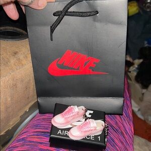 Nike Pink Air Force 1 Mini Keychain
